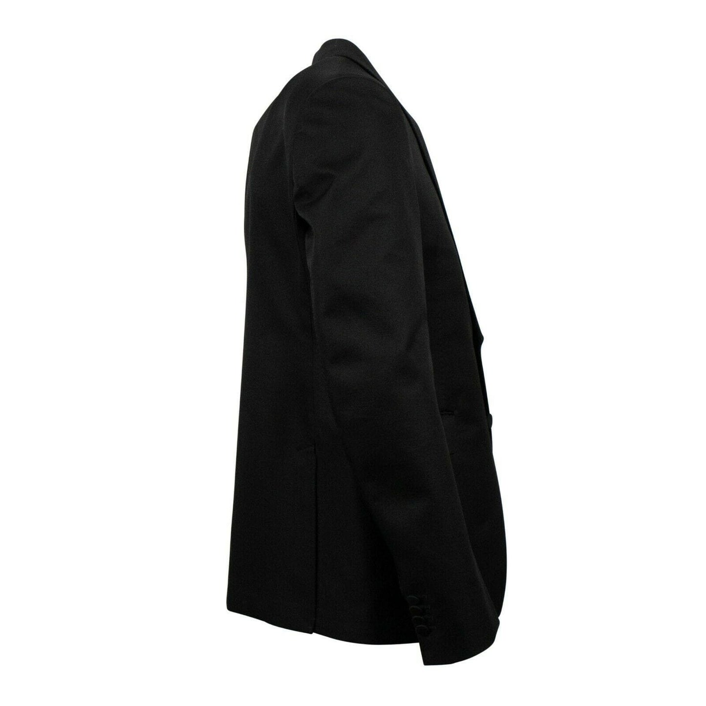 Wool Blend Tuxedo Suit - Black