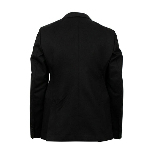 Wool Blend Tuxedo Suit - Black