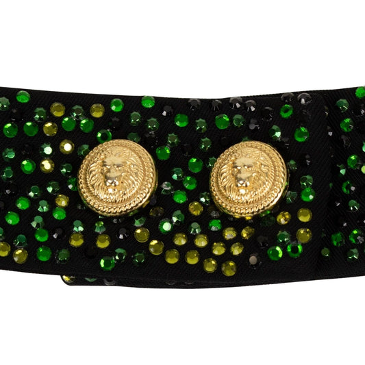 Knit Crystal Halter Neck Midi Dress - Green