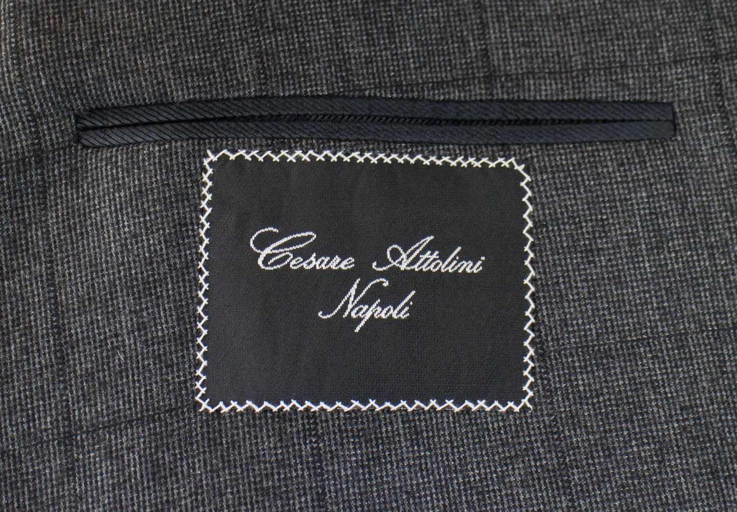 Windowpane Cashmere Blend 2 Button Suit - Gray