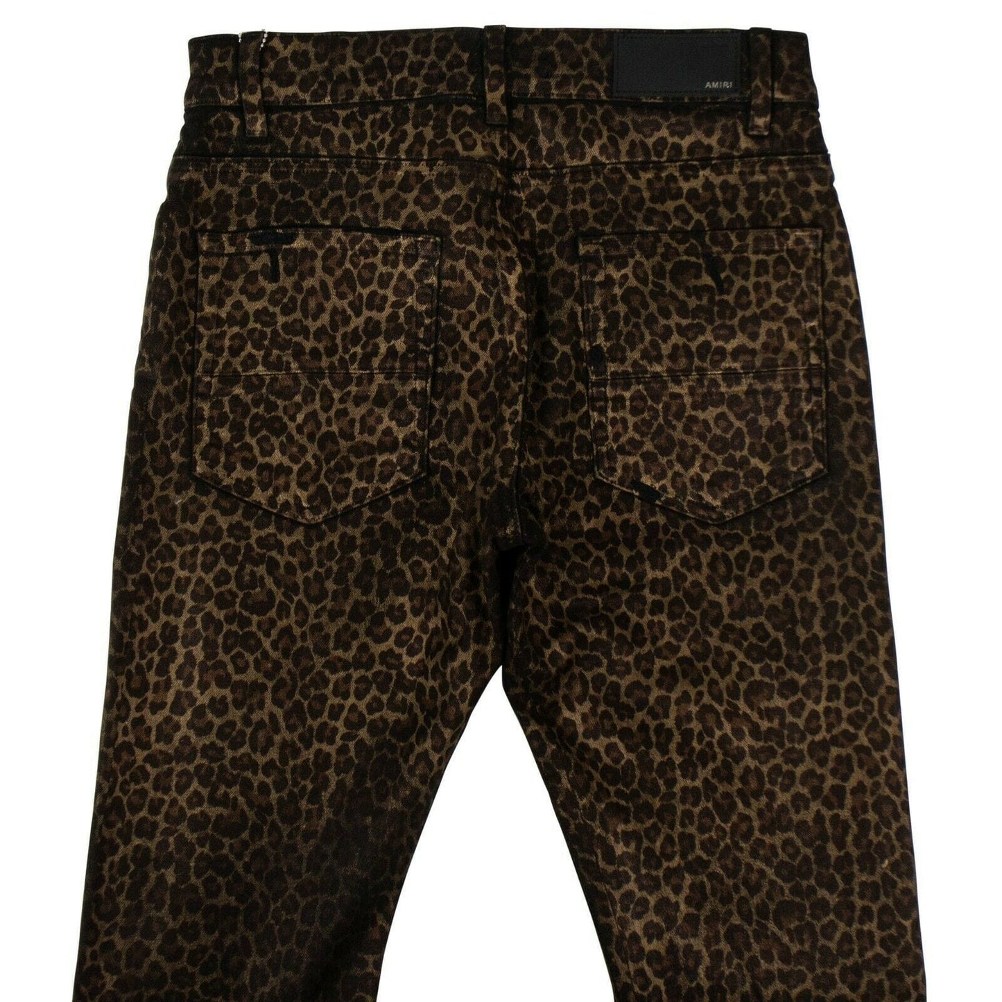 Broken Leopard Coated Jeans - Dark Leopard