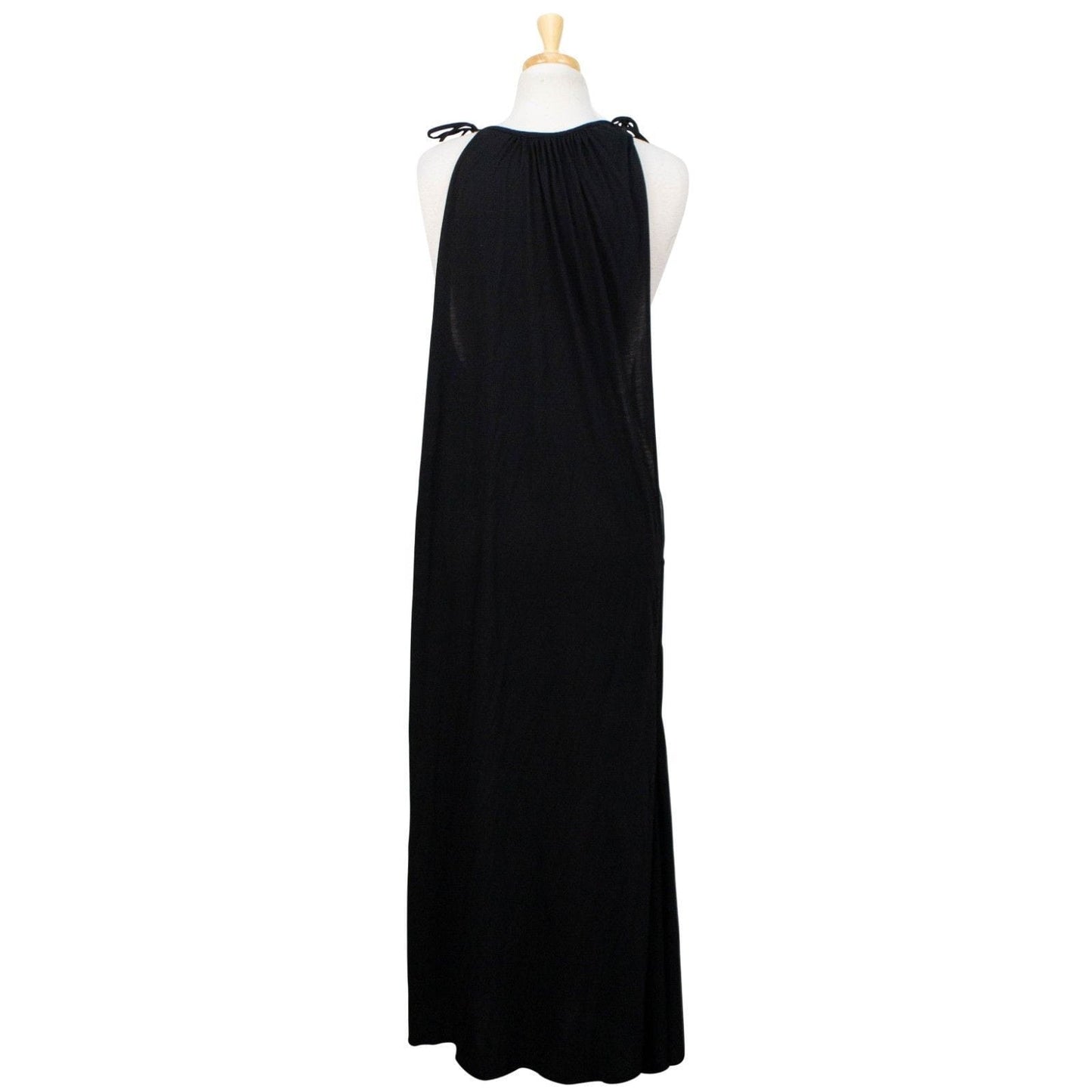 Tie Shoulder Tunic Dress - Black