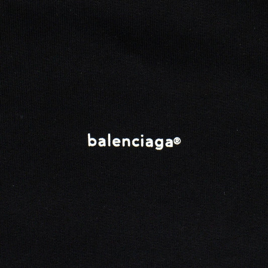 Black Cotton 'Archetype' Embroidered Hooded Sweater