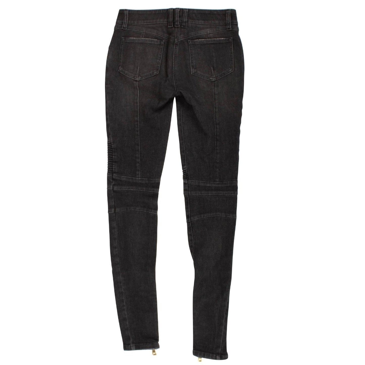Zips Moto Biker Jeans - Gray