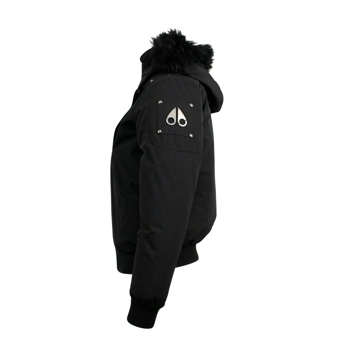 Boys Shearling Bomber Coat - Black