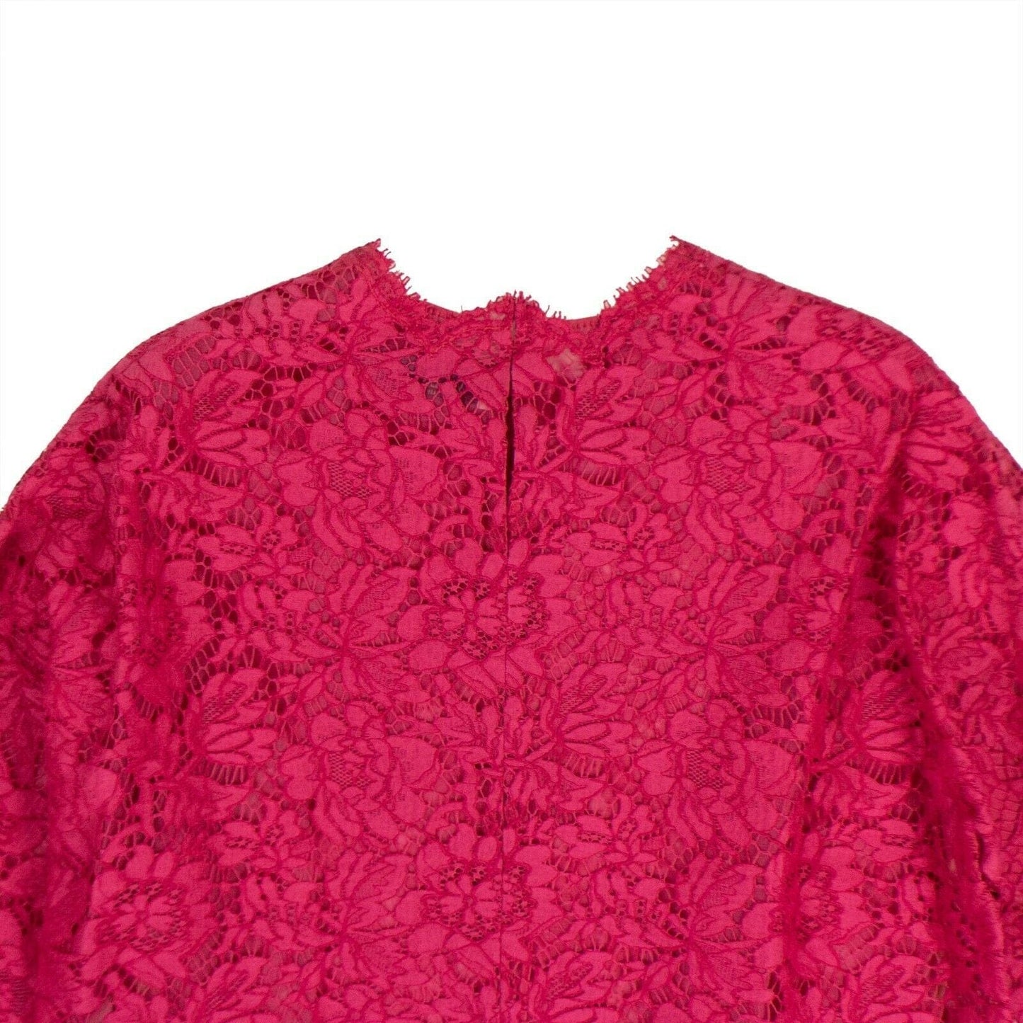 Lace Long Sleeve Floral Top - Pink