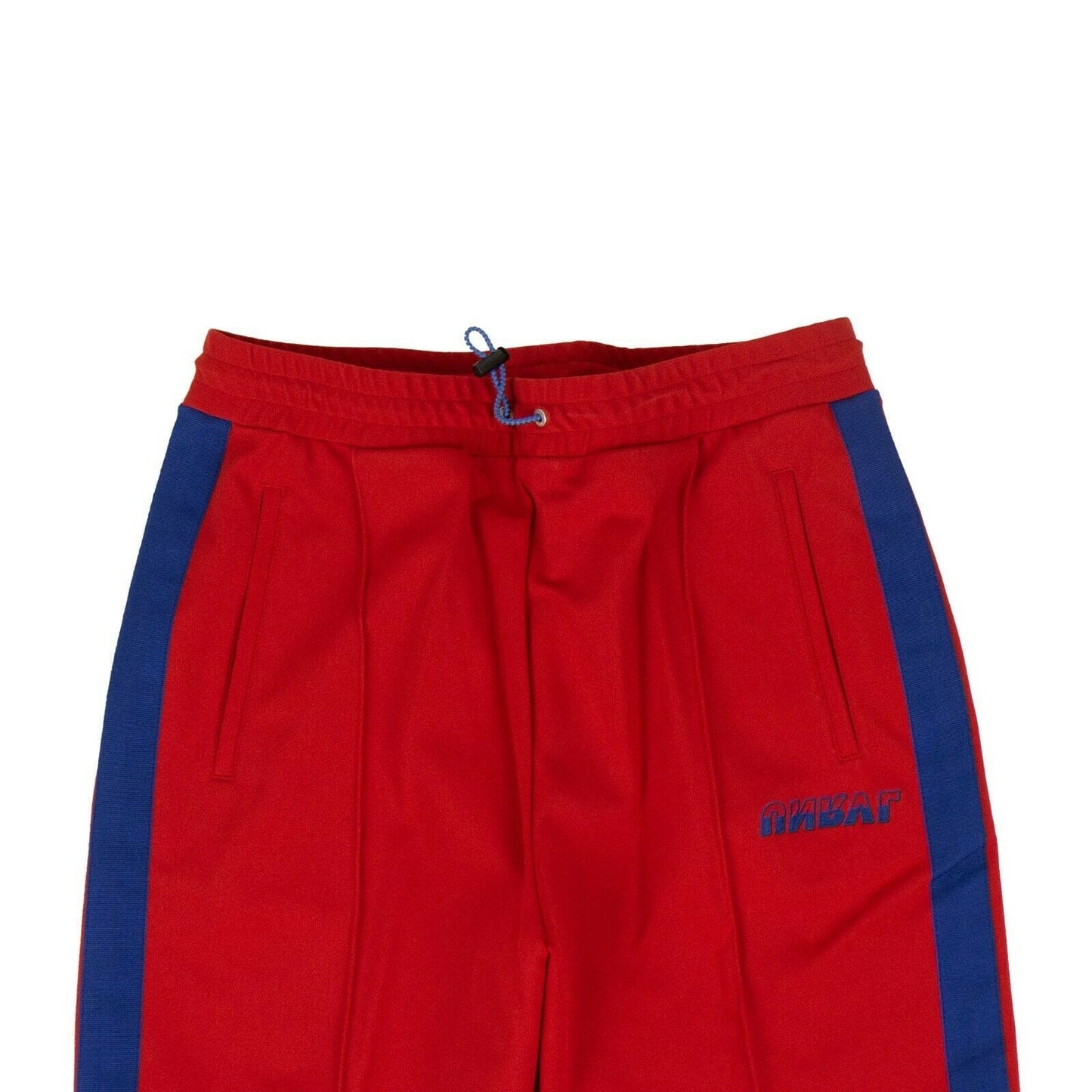 Viscose With Blue Side Stripe Track Pants - Blue