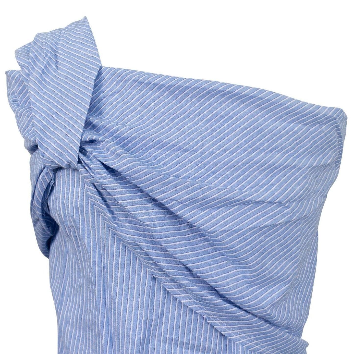 Malibu Striped Off Shoulder Dress - Light Blue