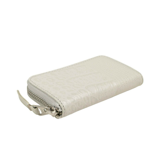 Animal Embossed Patchwork Mini Wallet Coin Purse - Light Gray