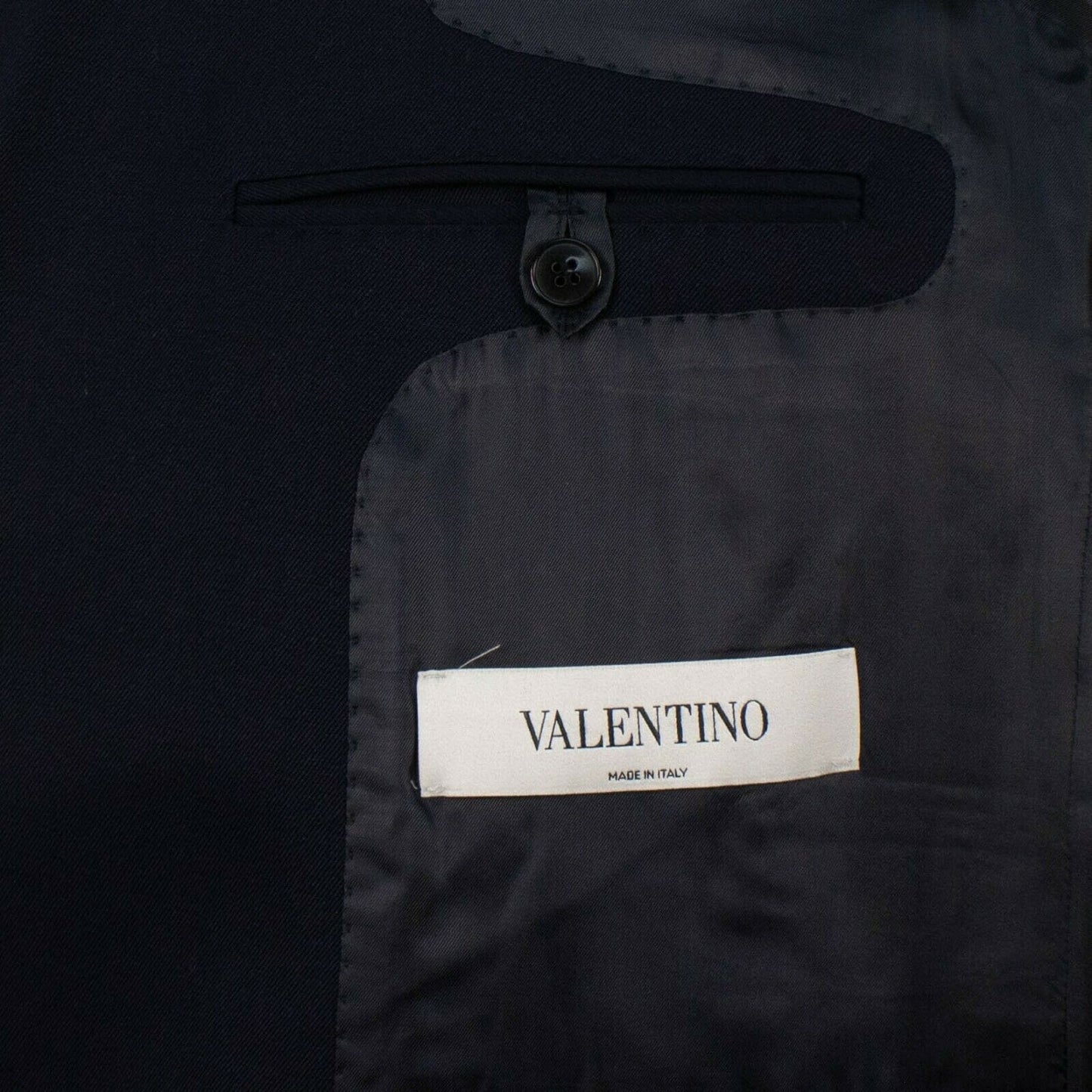 Wool 2 Button Suit - Navy Blue