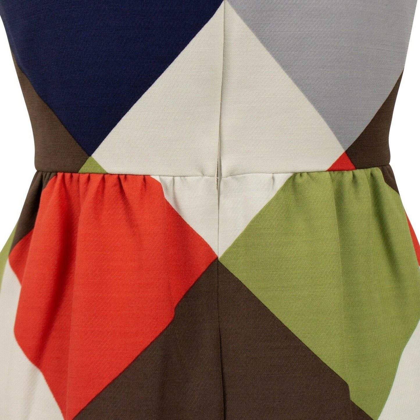 Color Block Short Sleeve Wool Blend Dress - Multi