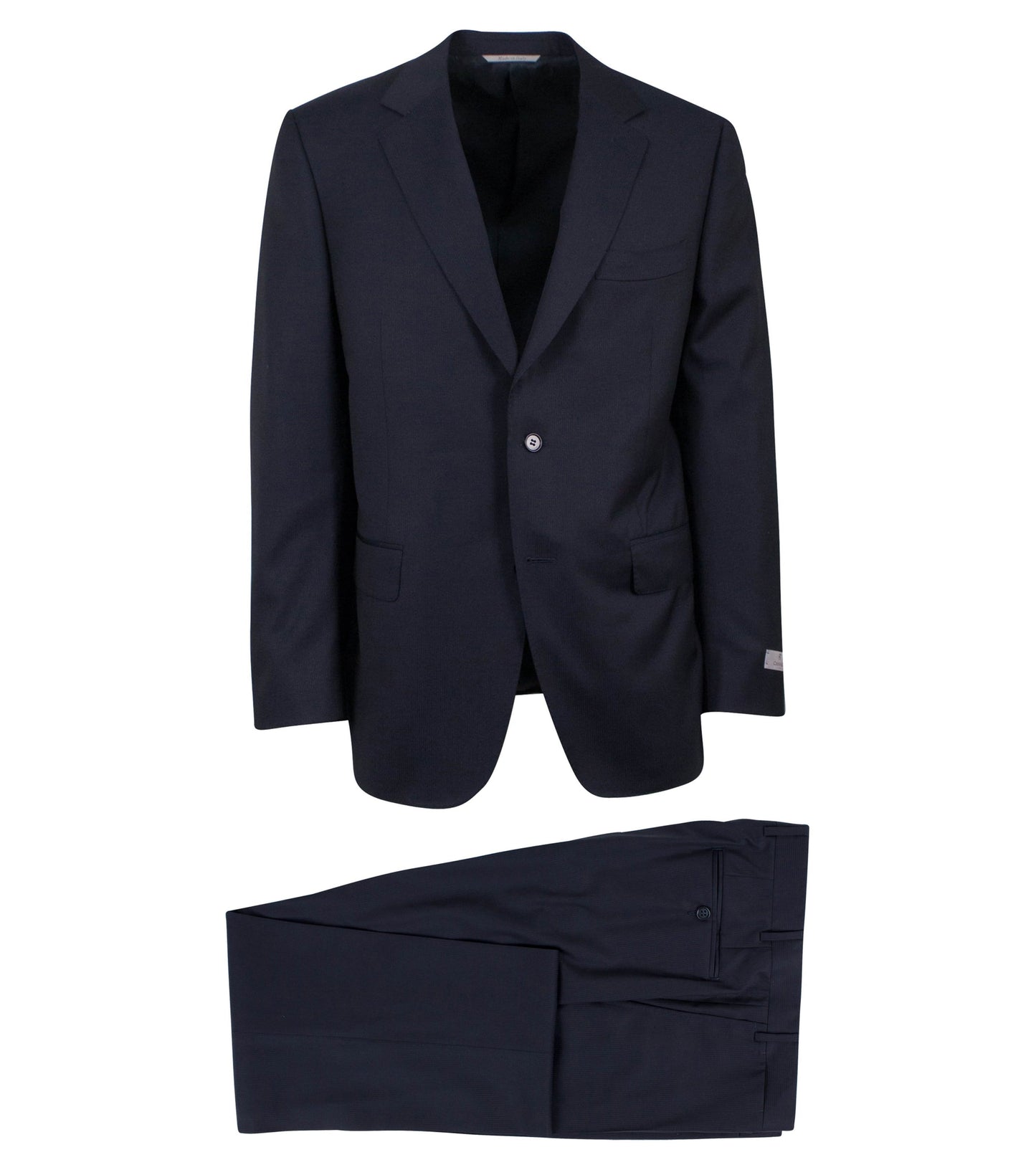 Wool 2 Button Classic Fit Classic Fit Suit - Black