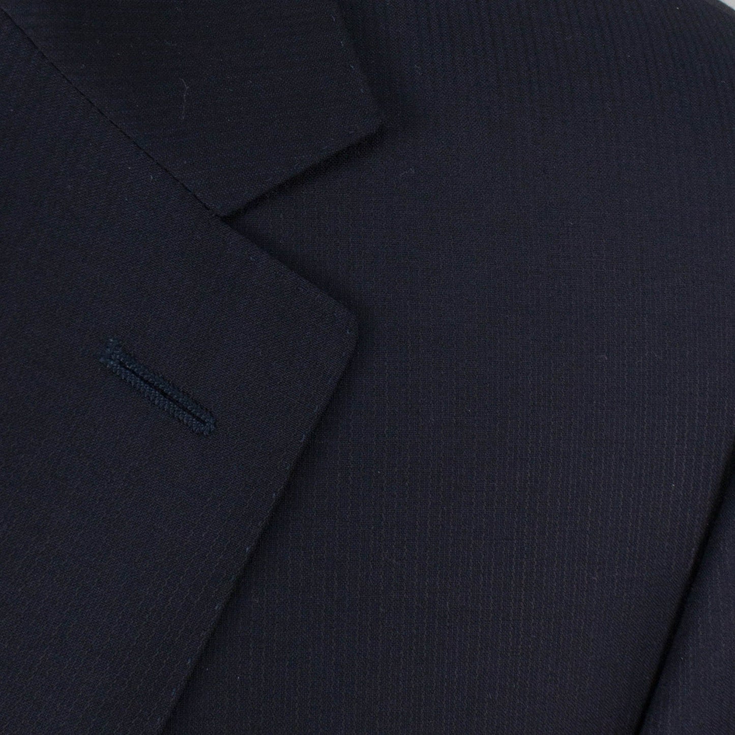 Wool 2 Button Classic Fit Classic Fit Suit - Black