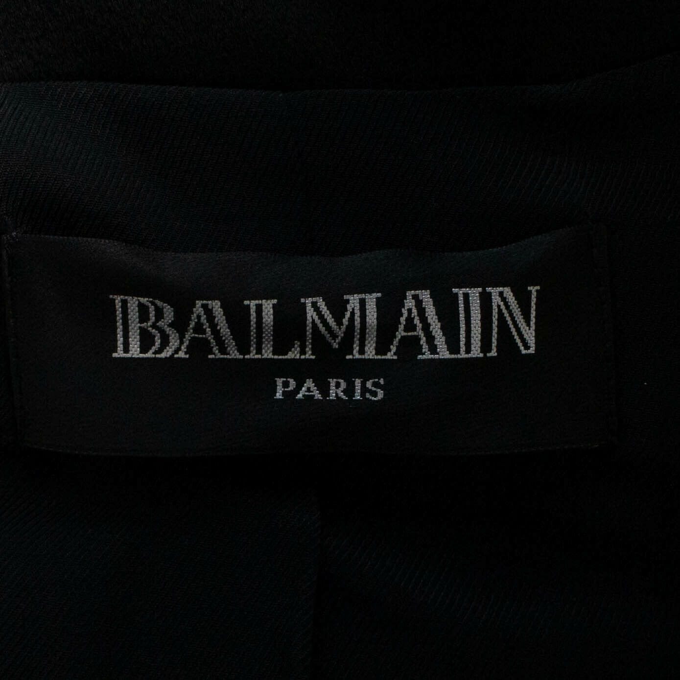 Viscose Blend Double-Breasted Blazer- Black