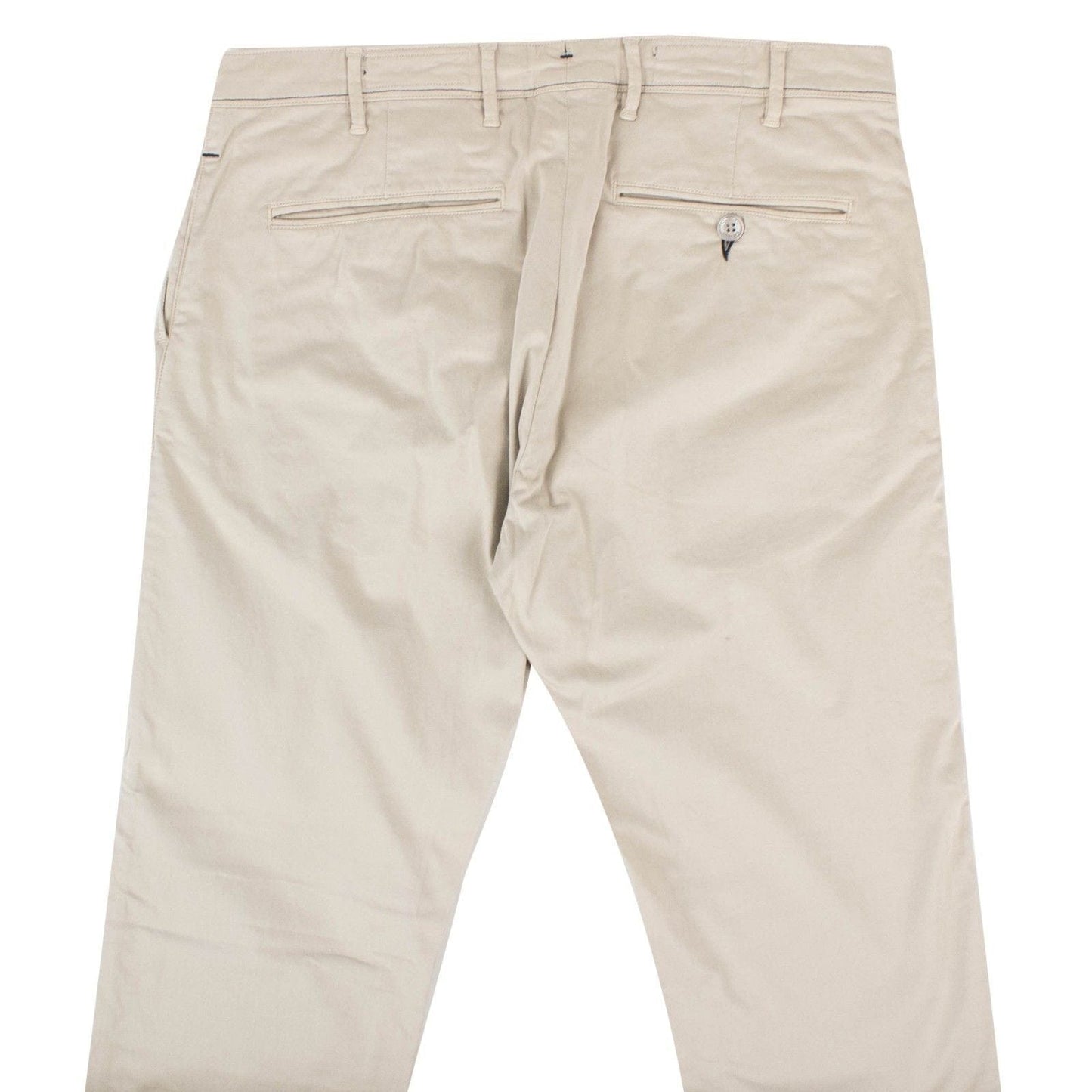 Beige Cotton Blend Pants