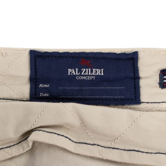 Beige Cotton Blend Pants