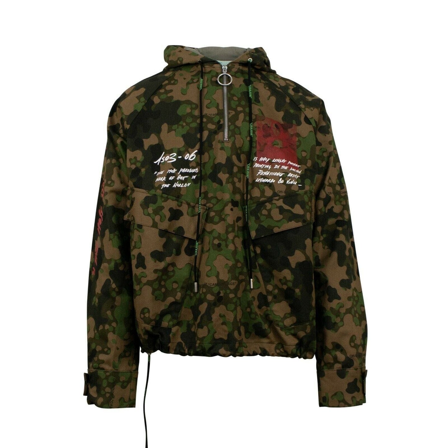 Camouflage Monnalisa Print Anorak Pull Over Jacket - Green