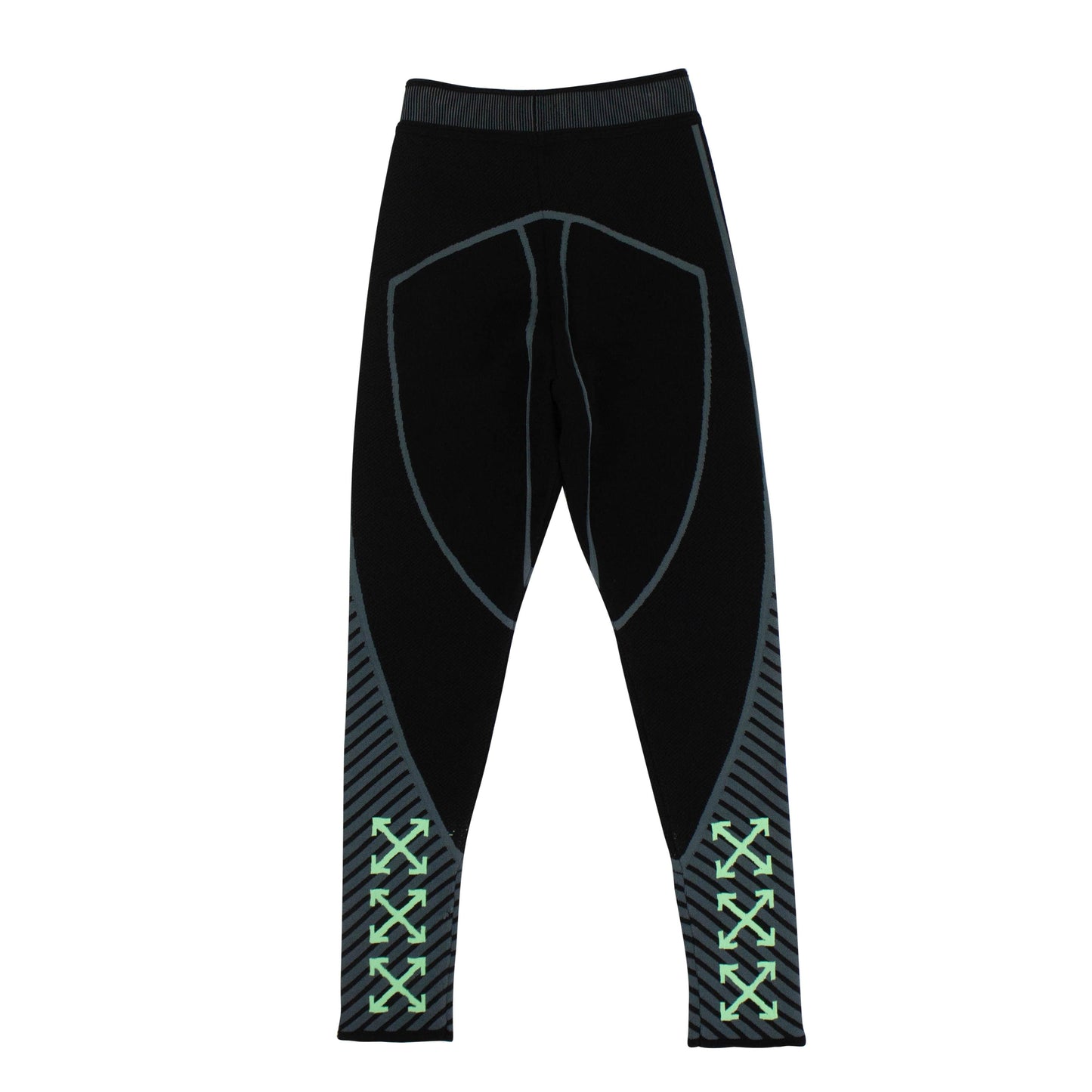 Viscose Blend Knit Active Leggings - Black