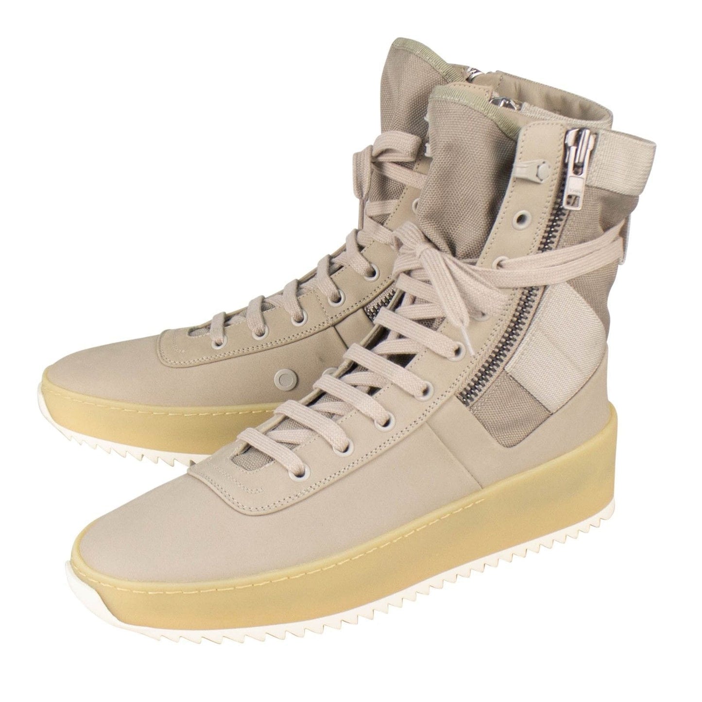 Perla Gray Canvas Jungle High-Top Sneakers