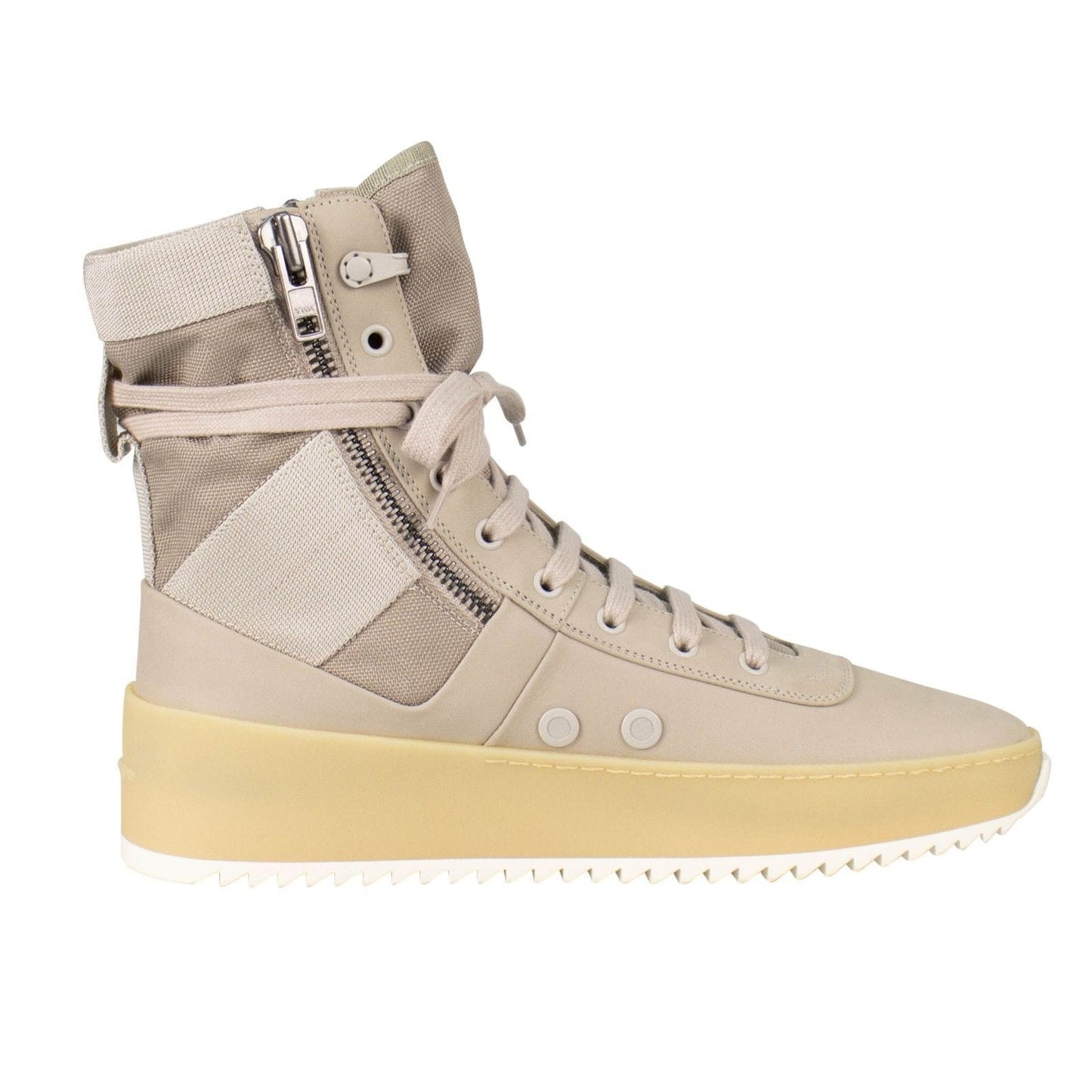 Perla Gray Canvas Jungle High-Top Sneakers