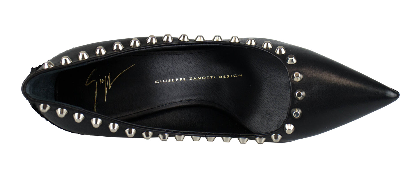Yvette Varenne Leather Studded Pumps - Black