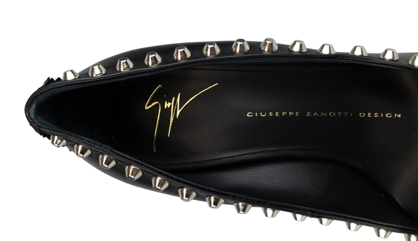 Yvette Varenne Leather Studded Pumps - Black