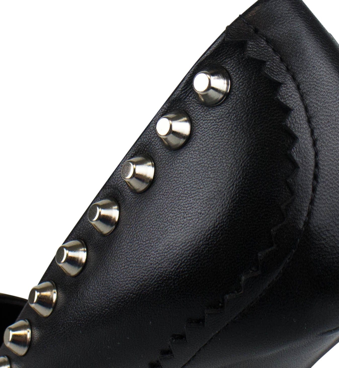 Yvette Varenne Leather Studded Pumps - Black