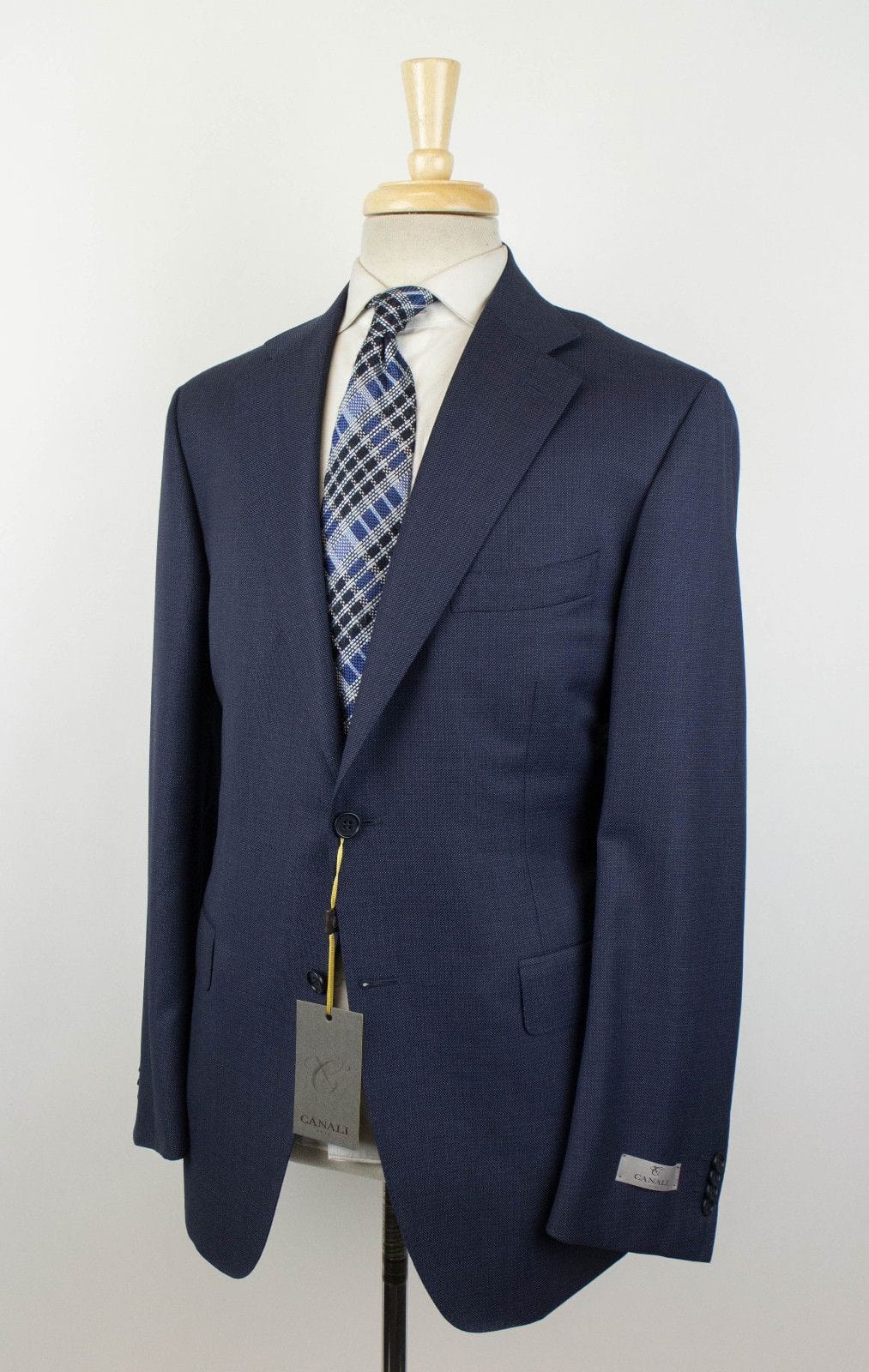 Yale Birdseye Wool 2 Button Slim Fit Suit - Blue