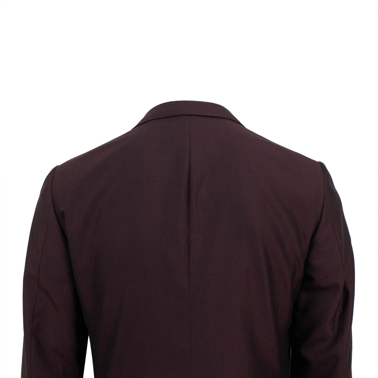 Wool Blend Two Button Suit - Maroon