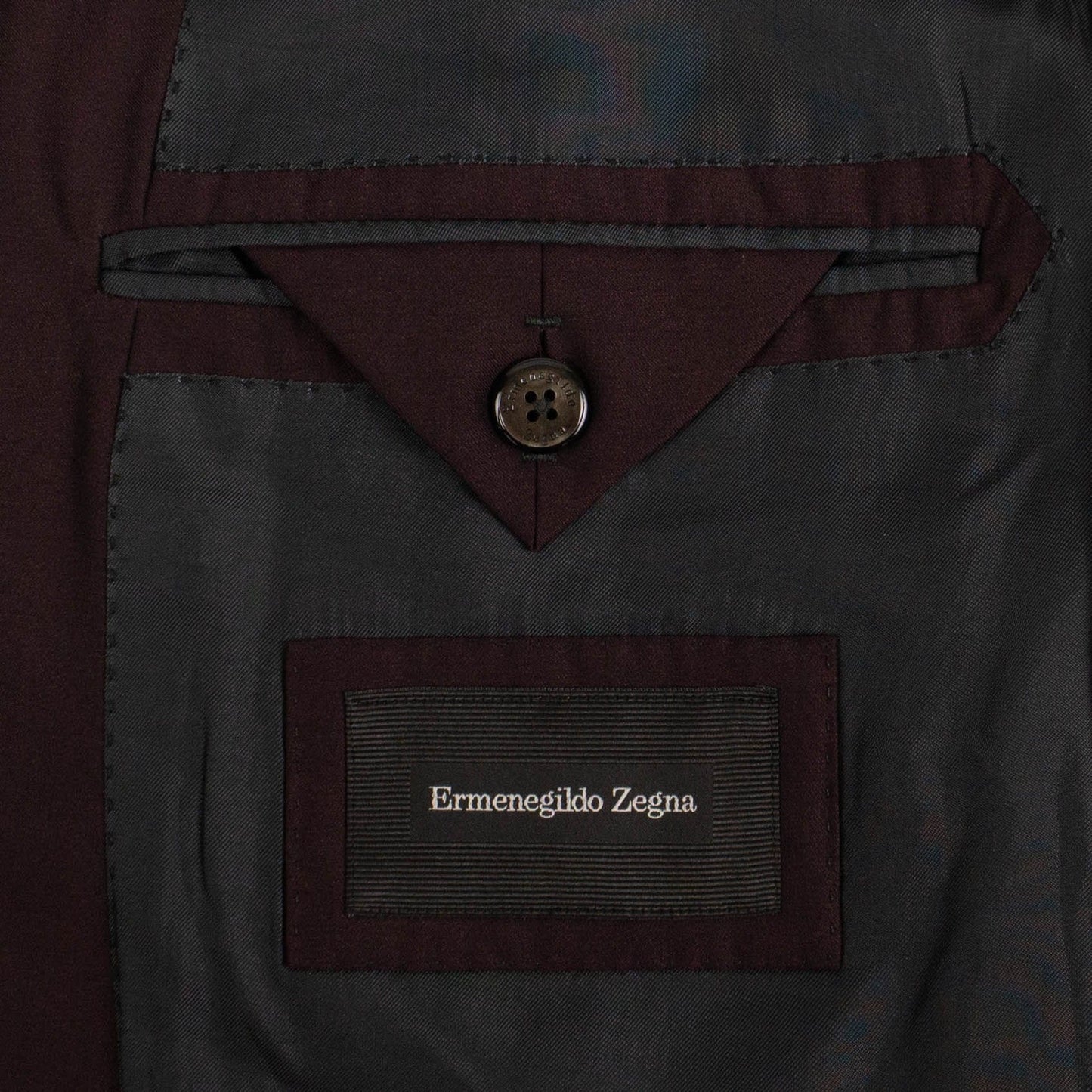 Wool Blend Two Button Suit - Maroon