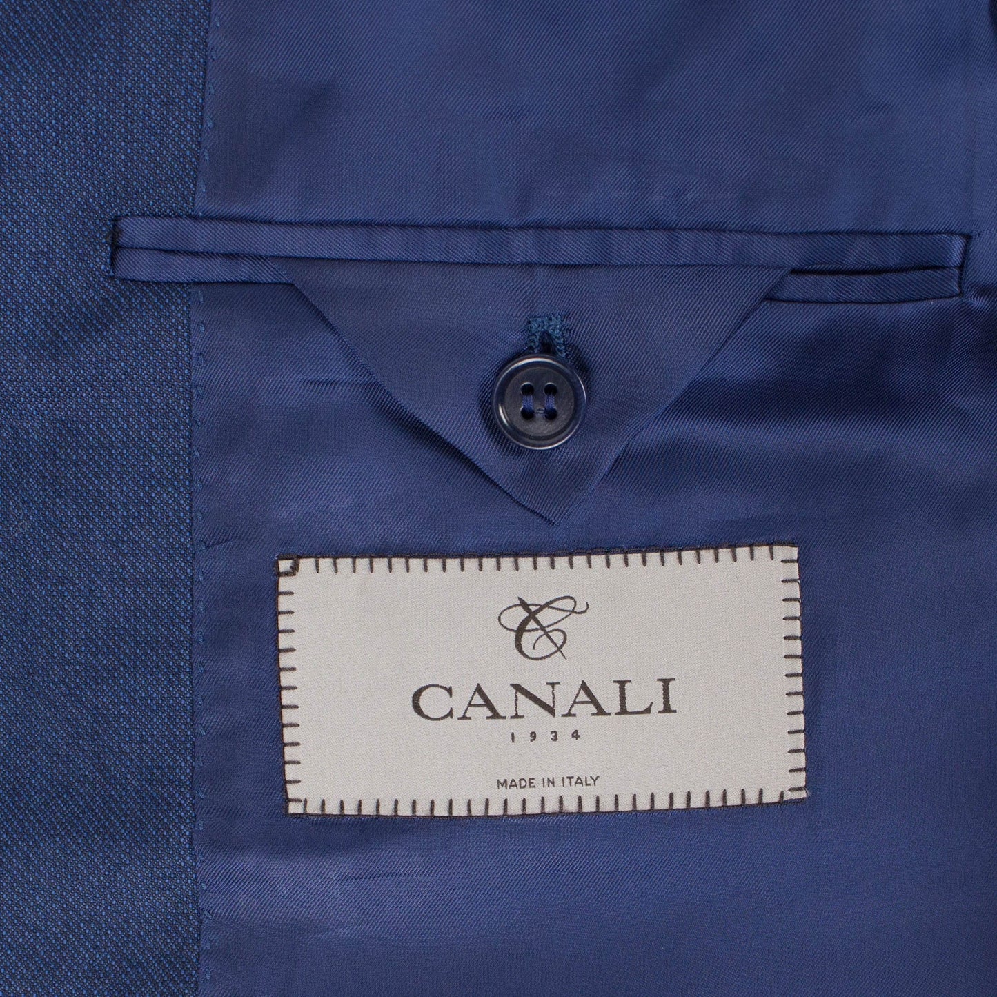 Wool 'Water Resistant' 2 Button Suit - Blue