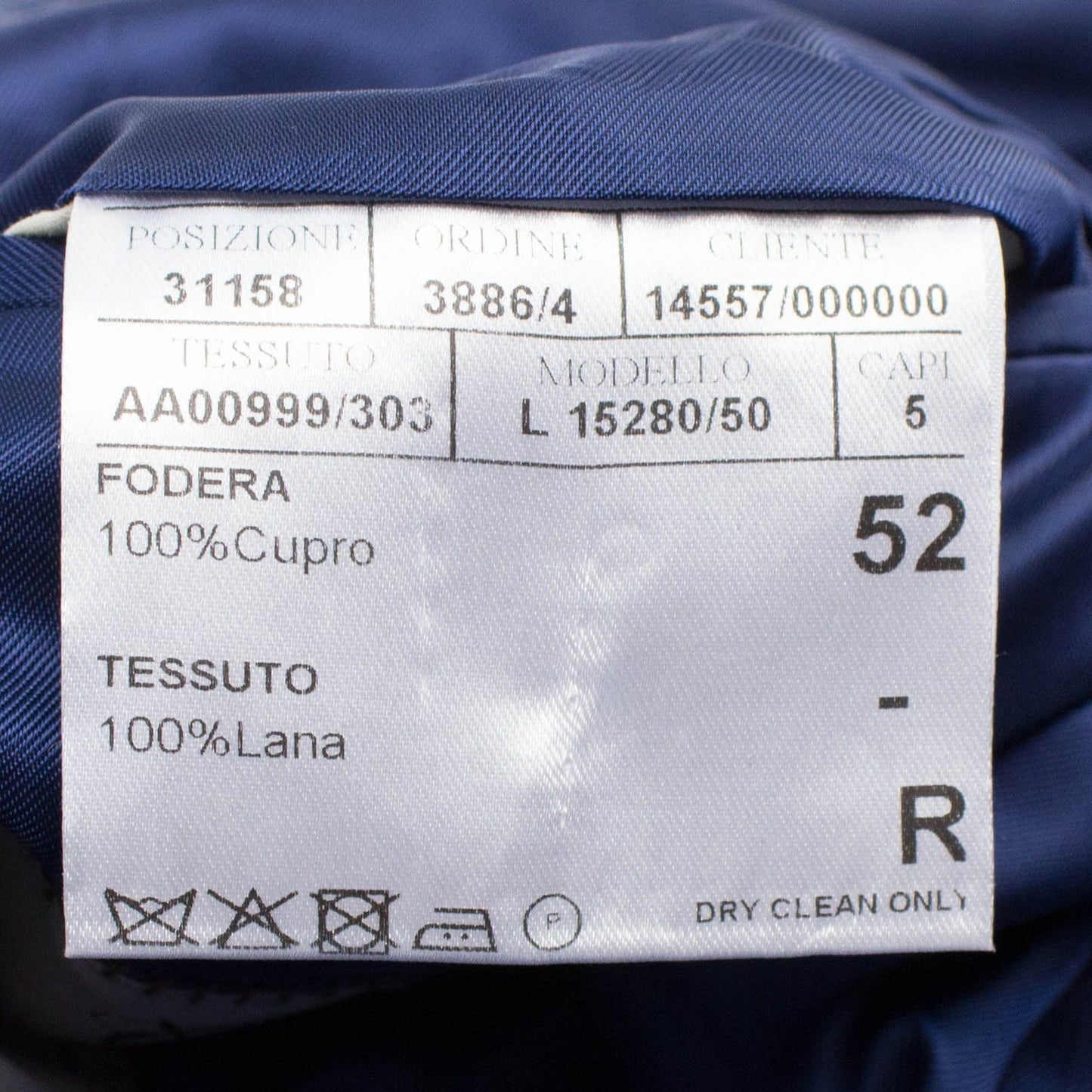 Wool 'Water Resistant' 2 Button Suit - Blue