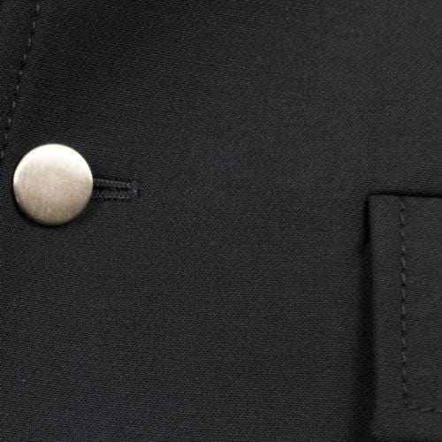 Black Wool Blend 2 Button Sport Coat Blazer
