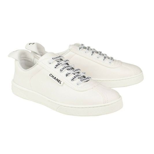 Canvas Lace Up Sneakers - White