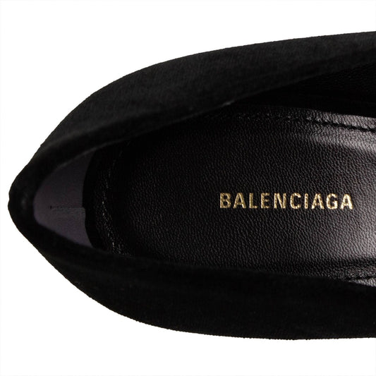 Velvet BB Point Toe Pumps - Black