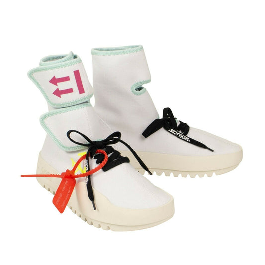 Women's Moto Wrap High Top Sneakers - White / Mint