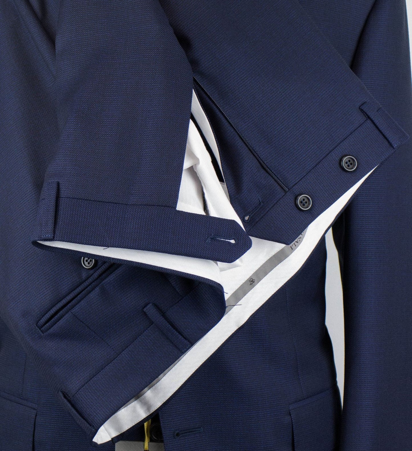 Water Resistant Wool 2 Button Slim Fit Suit - Blue