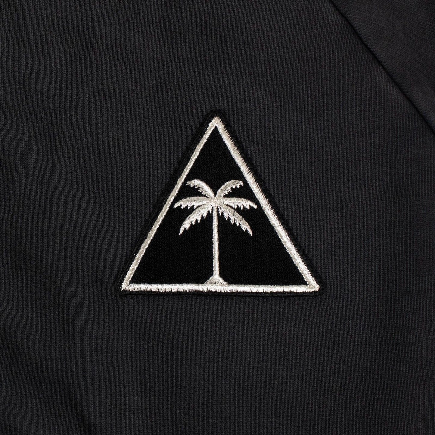 Black 'Over Palm & Flames' Zip Up Hoodie Sweatshirt