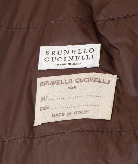 Brunello Cucinelli Astrakhan Lamb Fur Biker Jacket - Brown