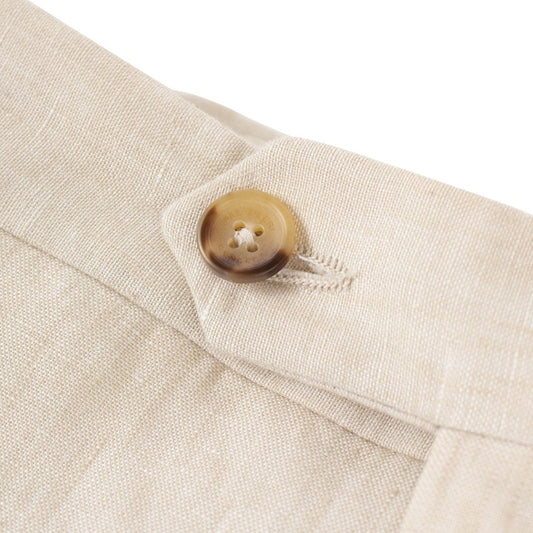 Beige Linen Dress Pants