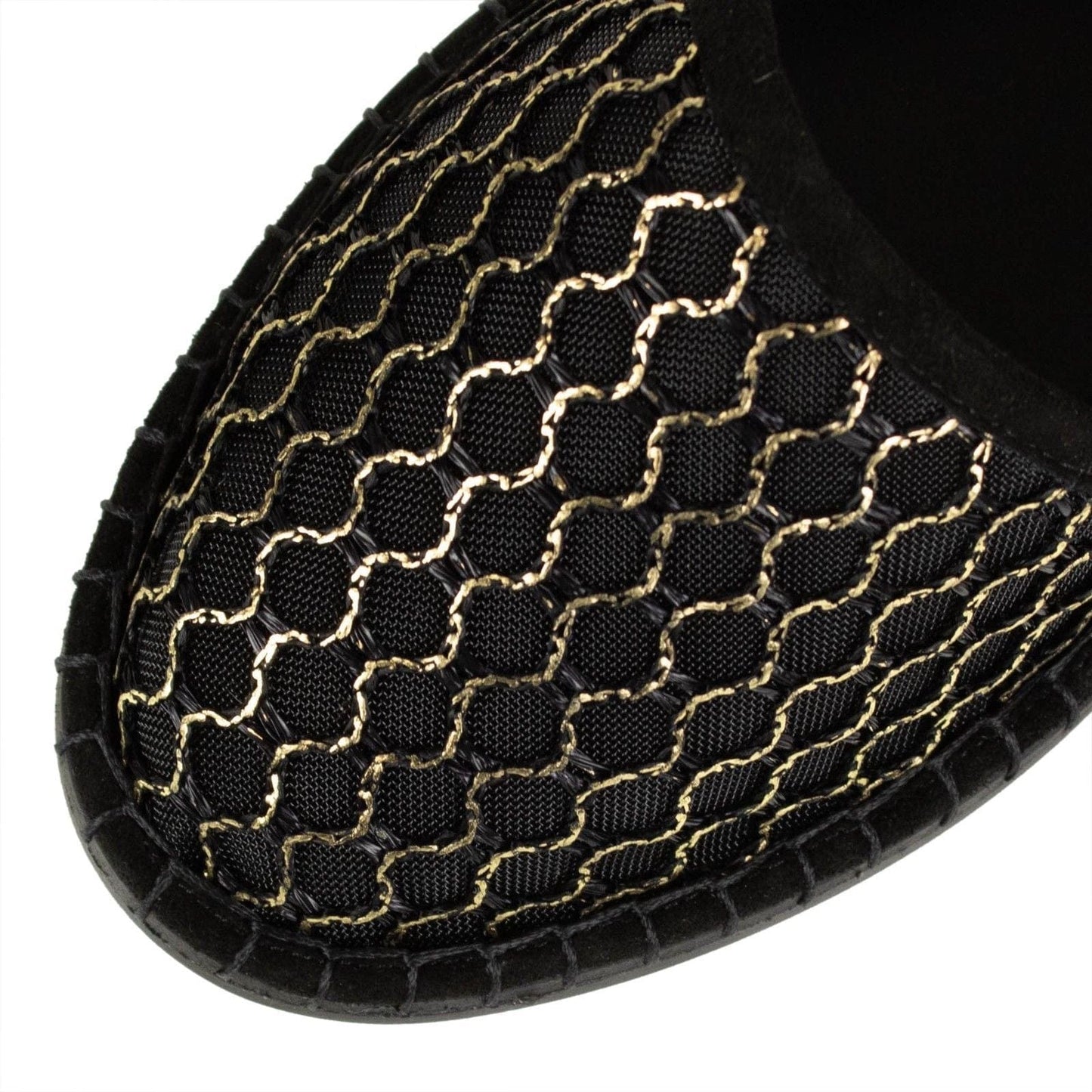 Nicely-D Mesh Ballet Flats - Black / Gold