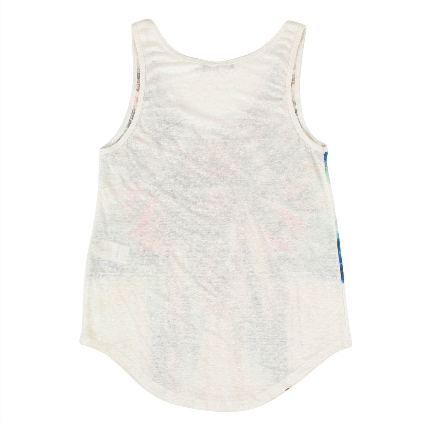Linen Indian Print Tank Top - White / Multi