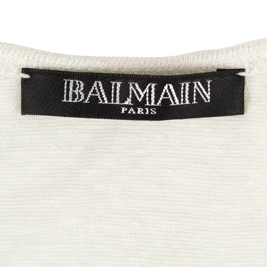 Linen Indian Print Tank Top - White / Multi