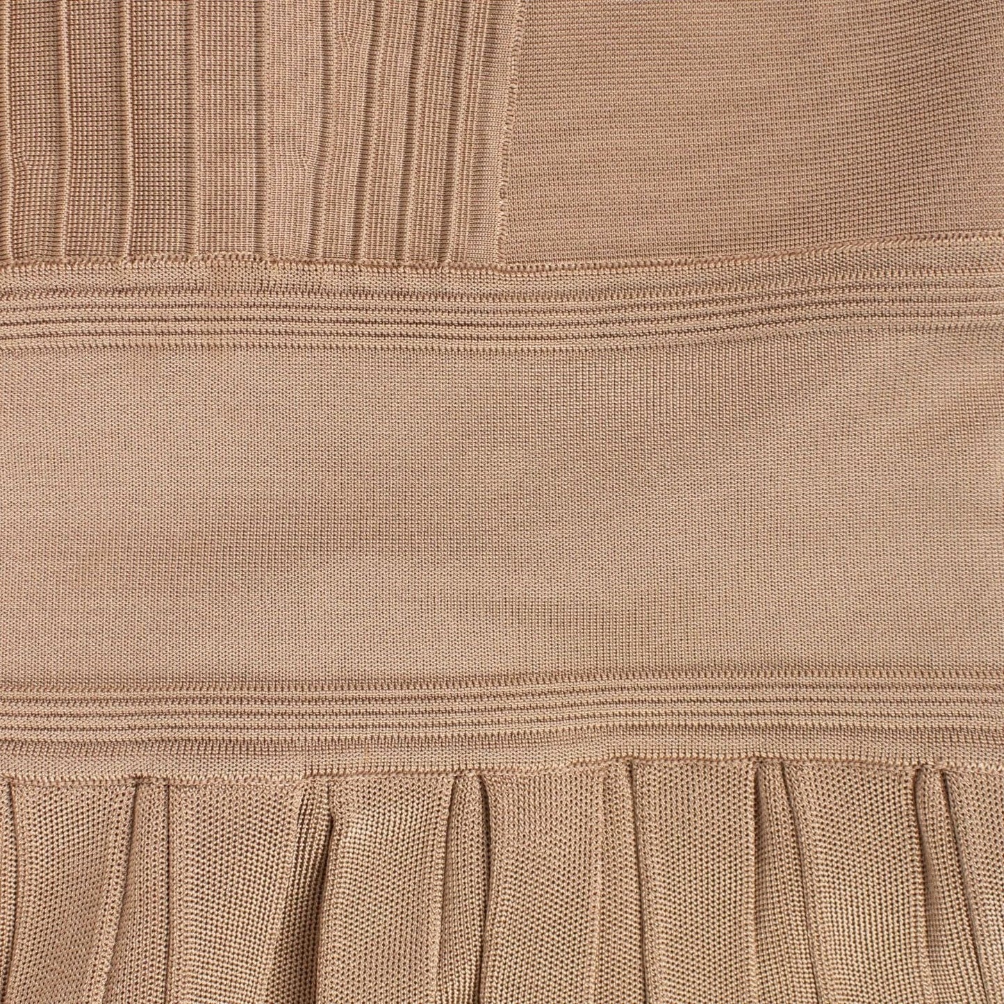 Knit Pleated Halter Neck Dress - Gold