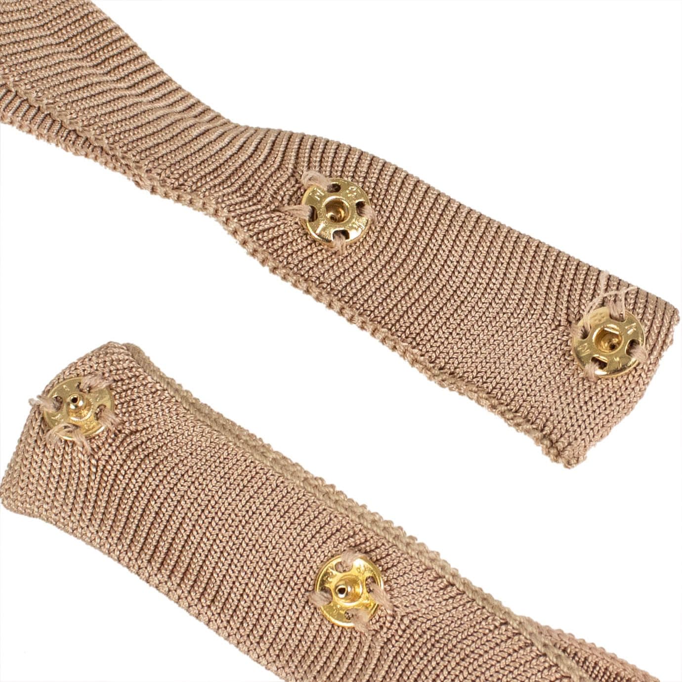 Knit Pleated Halter Neck Dress - Gold