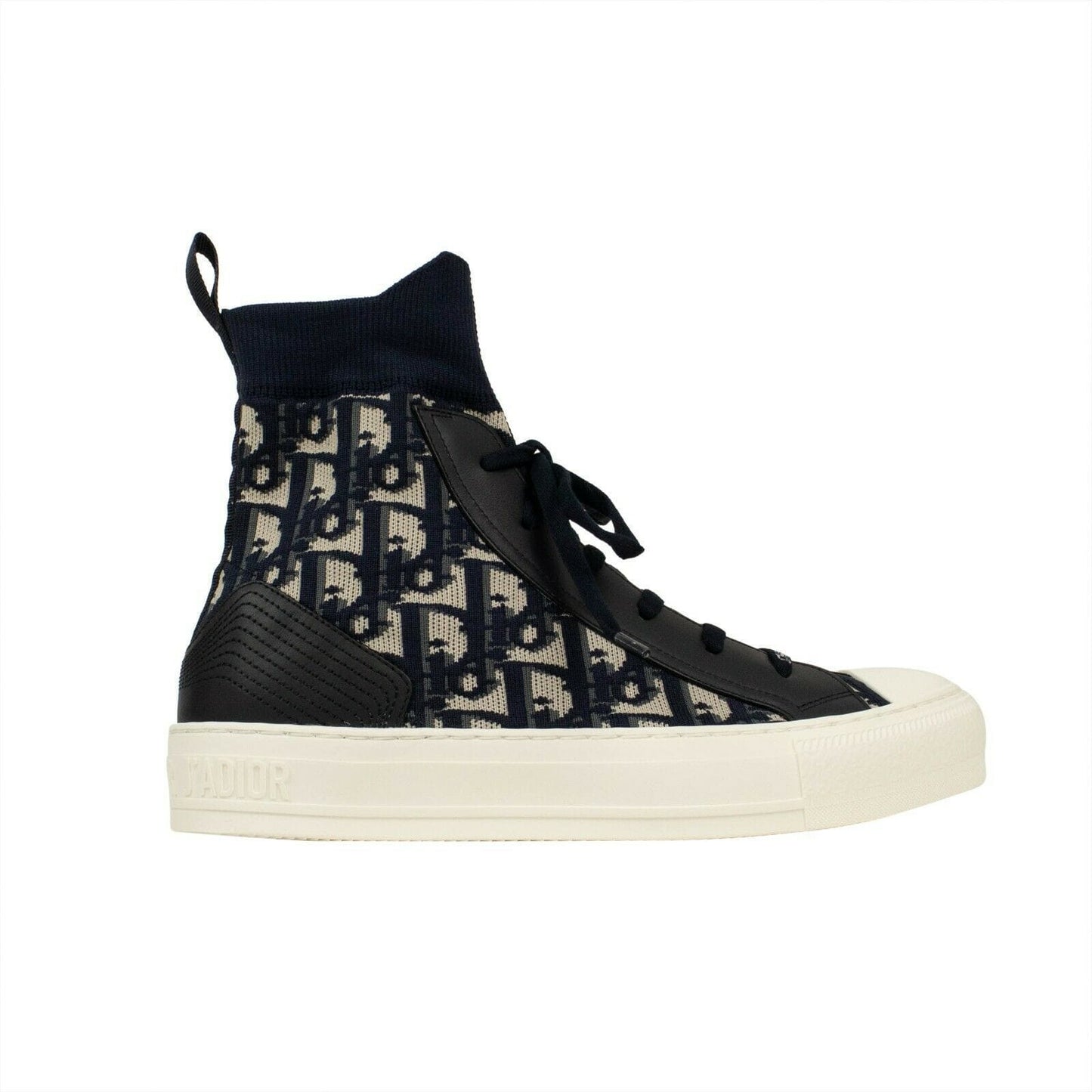Walk'N'Dior Technical Knit Oblique High-Top Sneaker - Navy