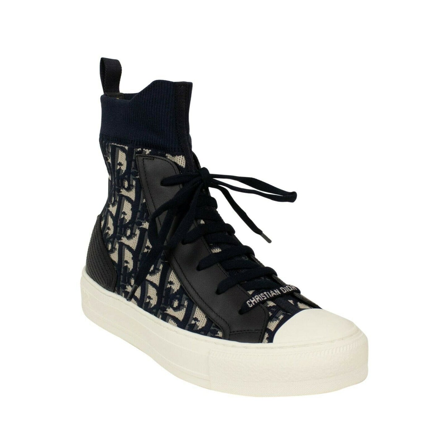Walk'N'Dior Technical Knit Oblique High-Top Sneaker - Navy