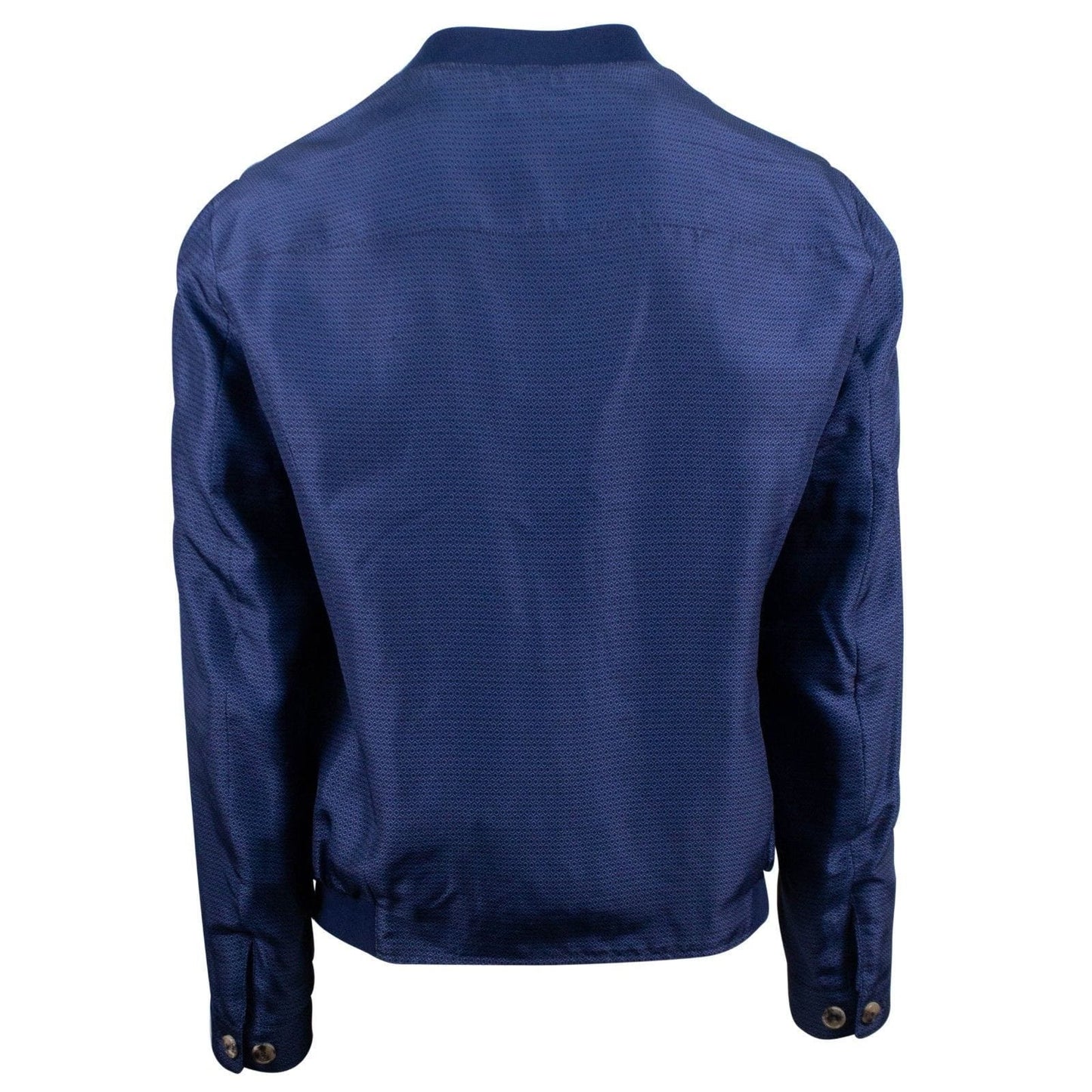 Blue Nylon Reversible Bomber Jacket