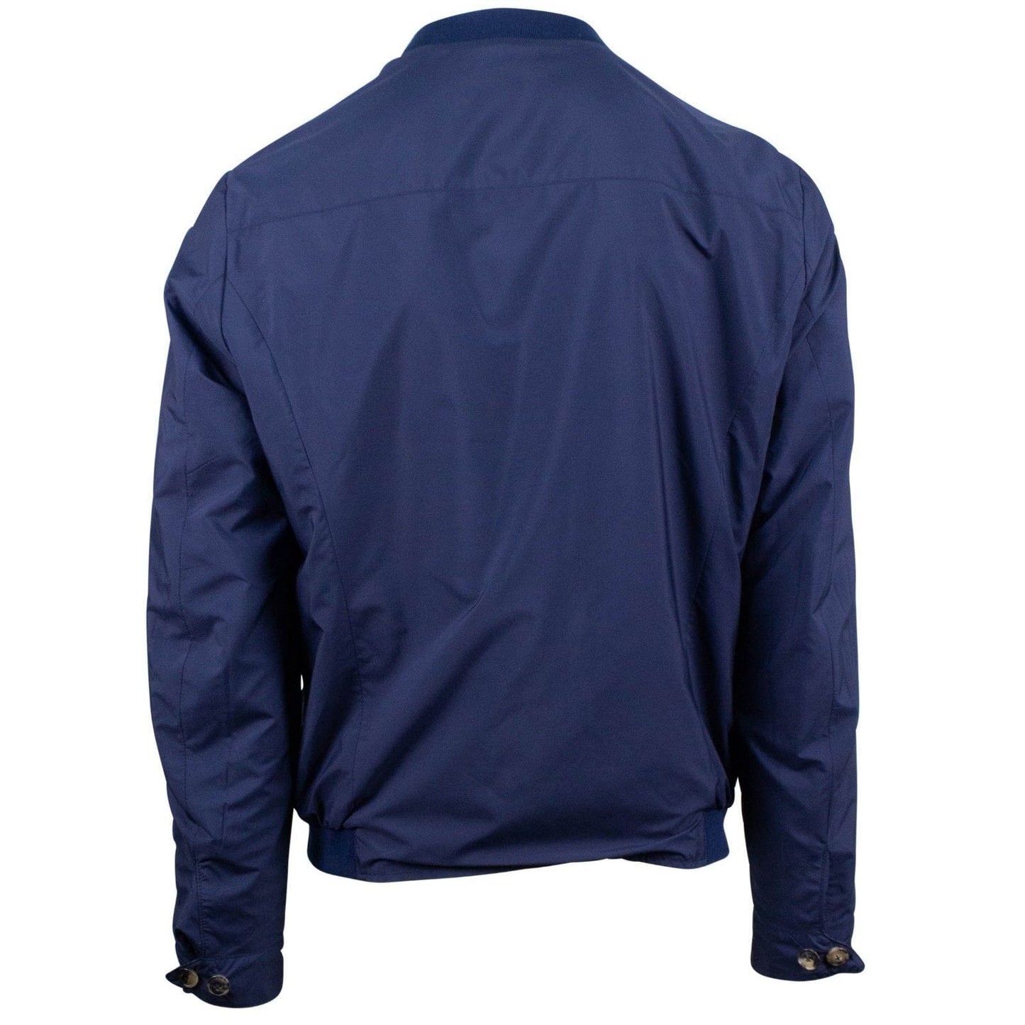 Blue Nylon Reversible Bomber Jacket