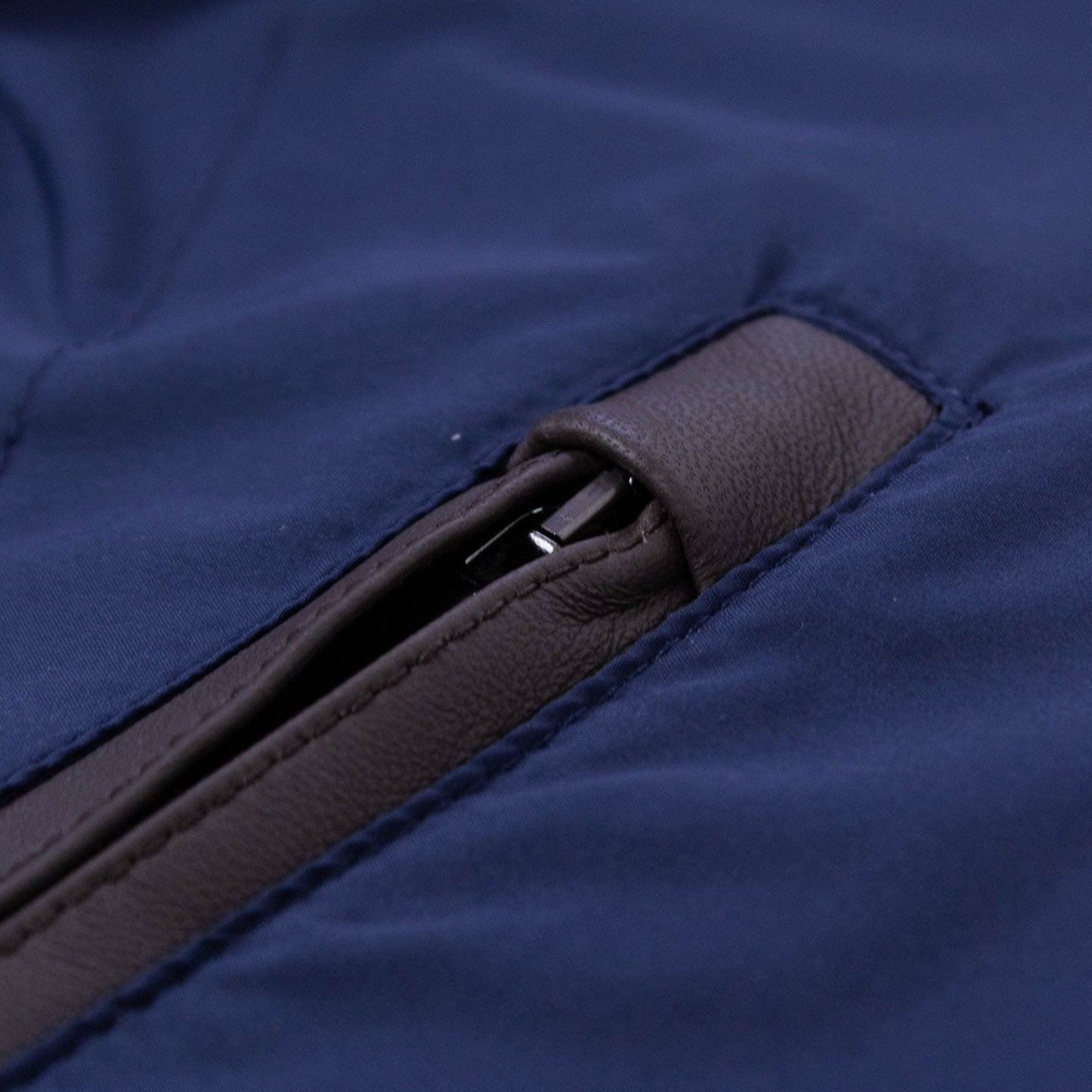 Blue Nylon Reversible Bomber Jacket